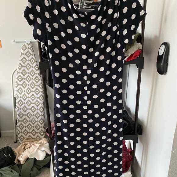 Polka Dot MIDI Cocktail Dress - Picture 2 of 3